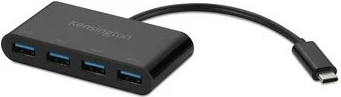 USB hub Kensington CH1200, 4 porta, USB-C 10Gbps, e zezë