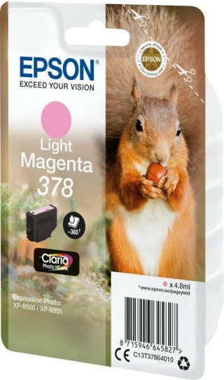 Patron boje, Epson, 378 (C13T37864010), Claria Photo HD, 4.8 ml, Light Magenta