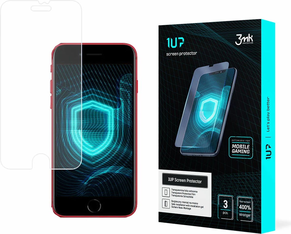 Mbështjellës ekranit 3mk 1UP për iPhone SE 2022/8/7, 3 copë