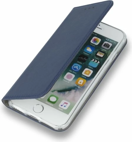 Mbështjellës flip HAVANA Premium 13404 për iPhone 13 Mini, PU lëkurë, me magnet, me xhep karte, me stand, blu e errët