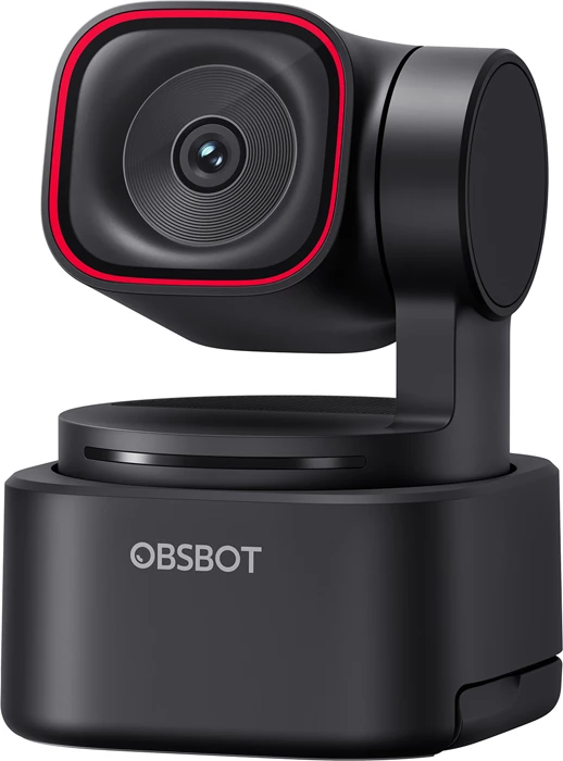 Webcam OBSBOT Tiny 3 Lite 4K 30fps / 1080p 120fps, AI tracking, 3 mikrofonë, zezë (set me kabllo USB-C dhe adapter USB-A)