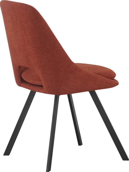 Karrige Initiate, set prej 2 copash, material stof terrakote, këmbë metalike të zeza, 48x57x85cm