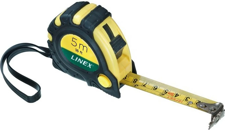 Metër matës Linex MT5000, 5m, magnetik, zi/verdhe