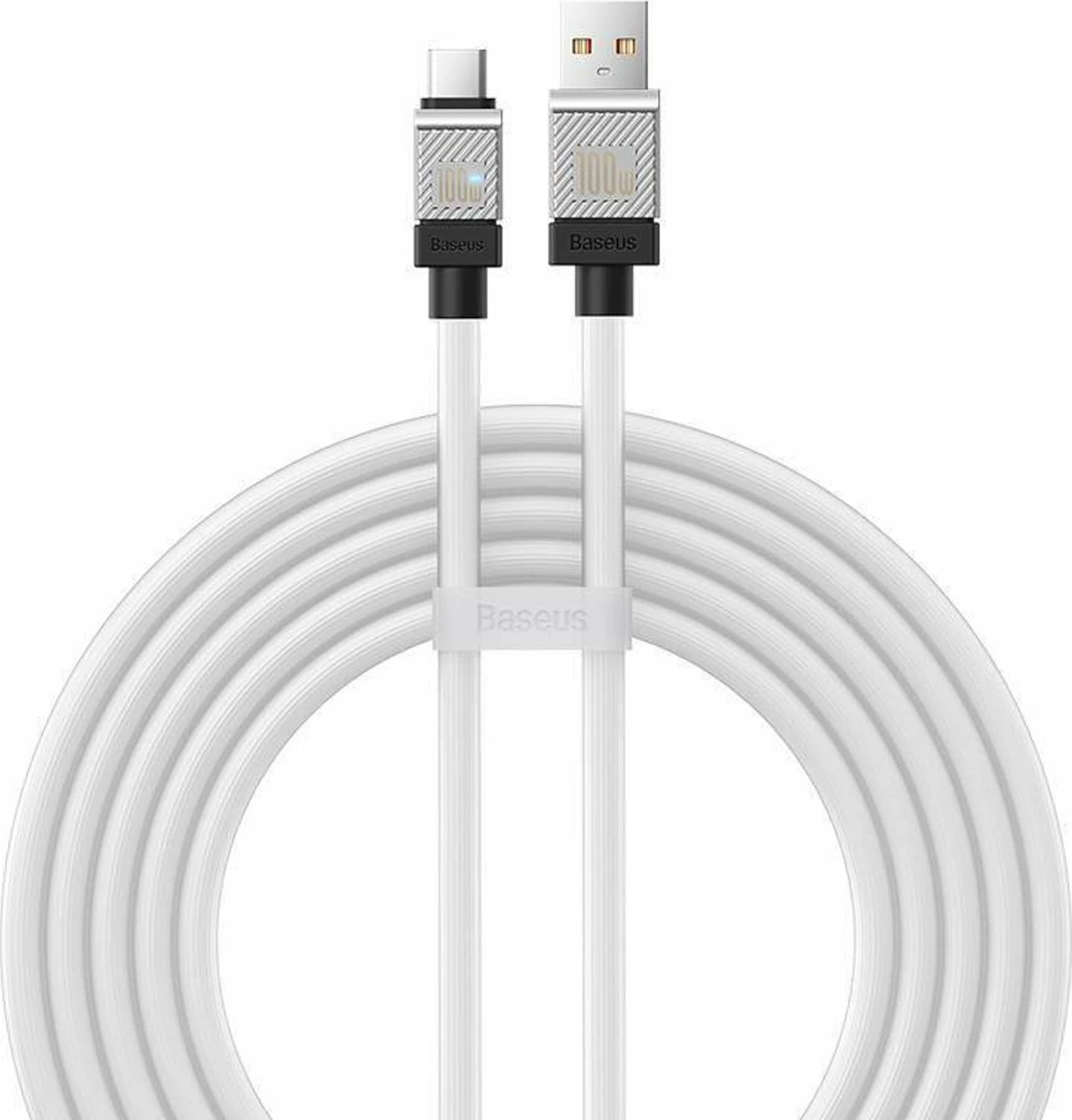Kablë Baseus CAKW000702 USB-A në USB-C 2 m 100 W, e bardhë