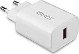 Karikues muri LINDY 73412, 18W, 1x USB, Fast Charge, i bardhë