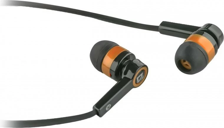 Kufje in-ear Defender PULSE 420 me mikrofon, 3.5mm, Zezë-Portokalli
