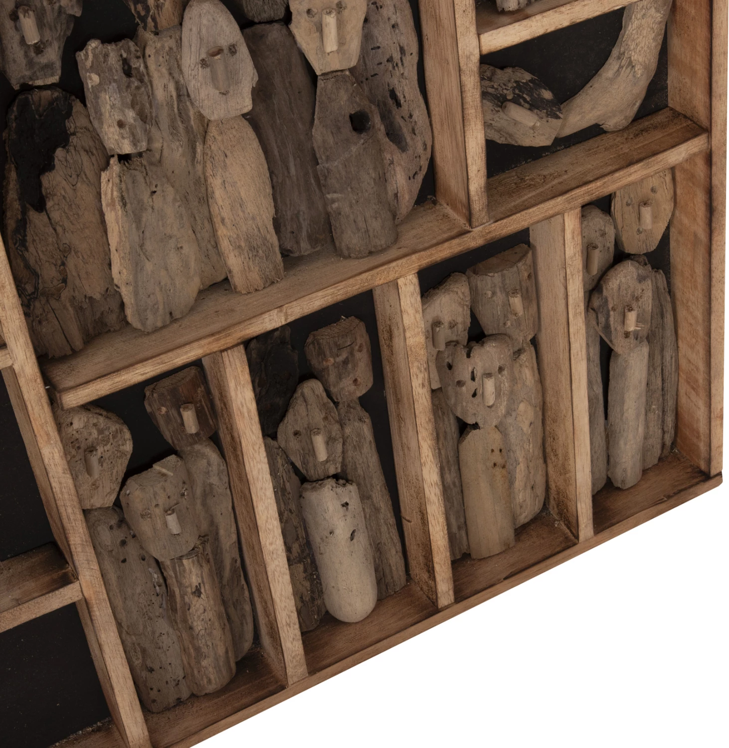 Dekor për mur MYST FH4281 me figurina prej druri të sjellë nga deti 200x6x120Hcm