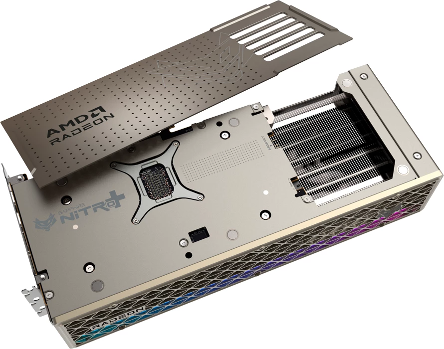 Kartë grafike SAPPHIRE NITRO+ AMD Radeon RX 9070 XT Gaming OC 16GB, Dual HDMI/Dual DP, Gri