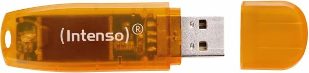 USB flash drive Intenso Rainbow Line 64GB USB 2.0, portokalli