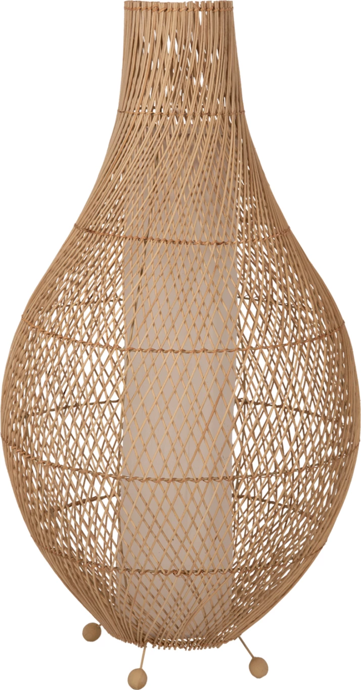 Llambë dyshemeje prej ratani, ngjyrë natyrale, FH7835, Φ55x101H cm