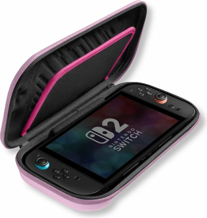 Kasë mbrojtëse Yaxo Tahoe Cool Edition për Nintendo Switch/Switch 2, Litchi Pink