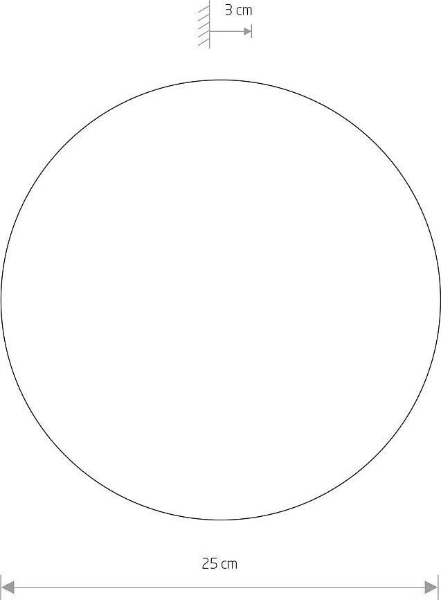 Llambë muri LED Nowodvorski Ring 7635 9W 3000K 25cm, e zezë