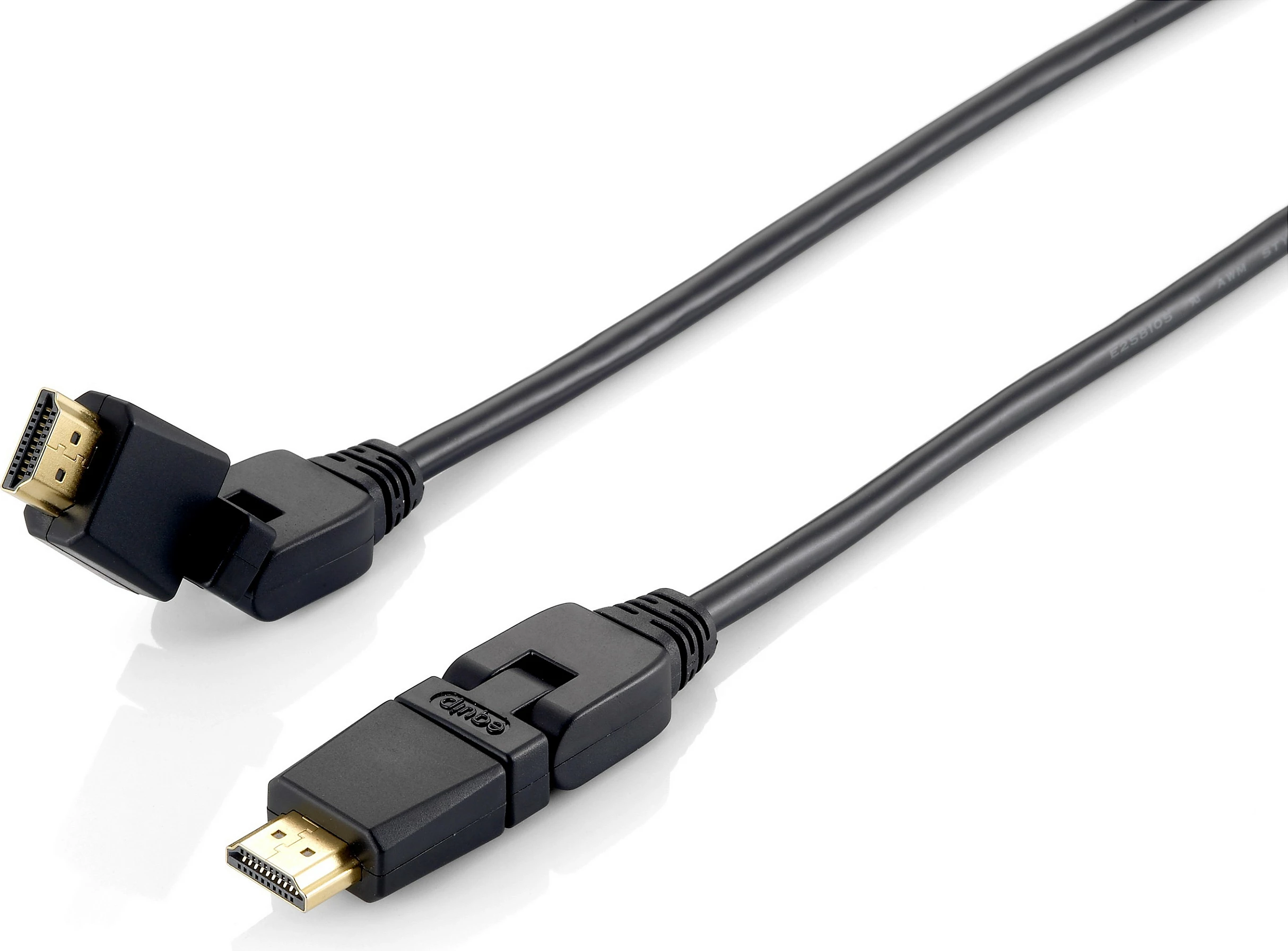 Kabëll HDMI 2.0 Equip Swivel, 3m, i zi