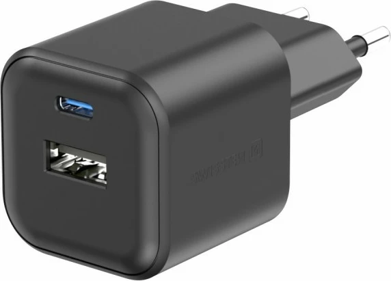  Karikues Swissten GaN 1x USB-C 20W PD + 1x USB-A 18W QC