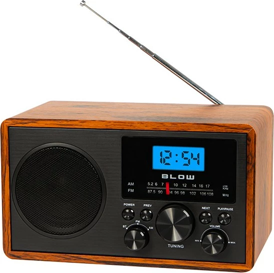 Radio portabile BLOW RA9 V.2, AM/FM, Bluetooth, USB, microSD, Zezë/Kafe