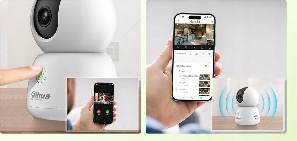 Kamerë IP Dahua Technology Hero H3B 3MP Wi‑Fi me Pan/Tilt dhe Audio Dy‑Drejtimëshe, e bardhë