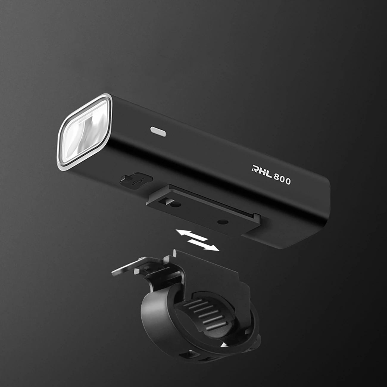 Dritë përpara biçiklete Rockbros 24710012001, 800 lm, 3000 mAh, USB-C, e zezë