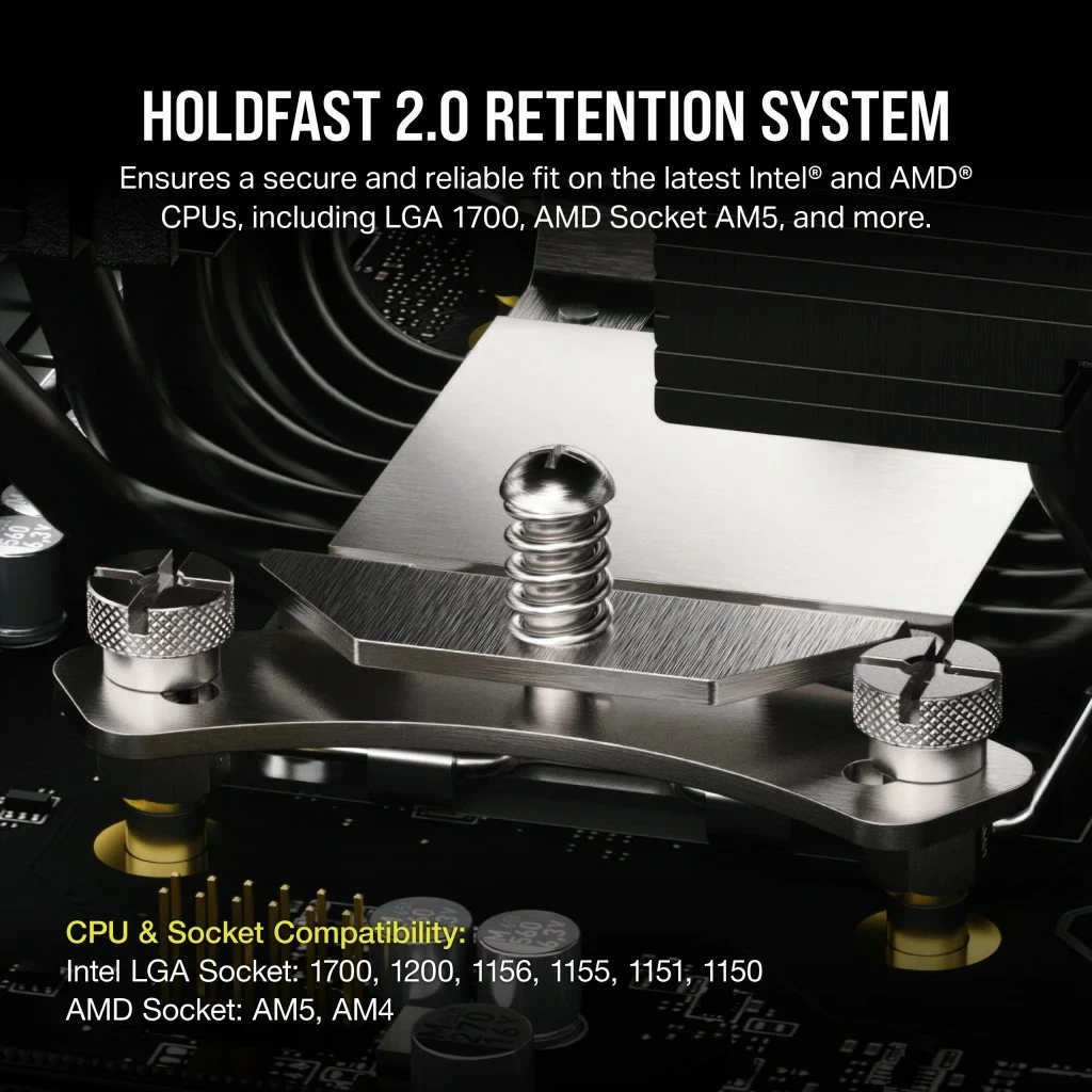 Ftohës ajri Corsair AF ELITE A115, 2x140mm, për CPU, i zi