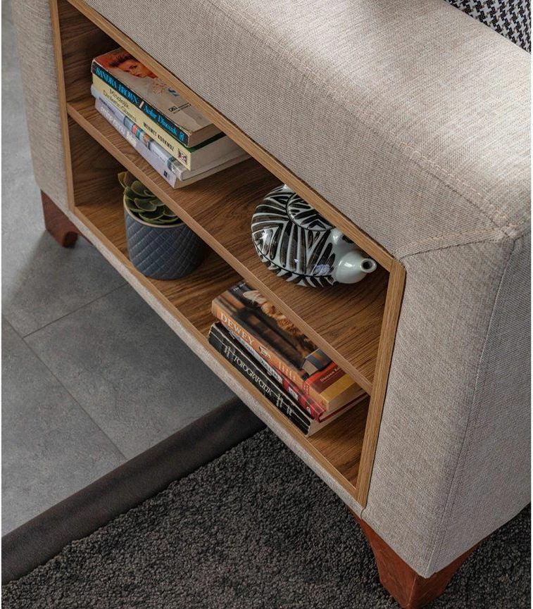Kënd-sofë krevati Atelier del Sofa, Tloft majtas, krem