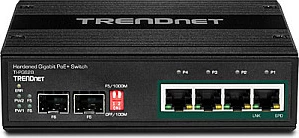 Switch TRENDnet TI-PG62B, 4x Gigabit PoE+, 2x SFP, DIN-rail, IP30, i zi