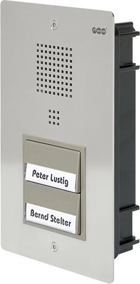 Interfon Auerswald TFS-Dialog 312, 2 butona, i lidhur me kabllo, inox