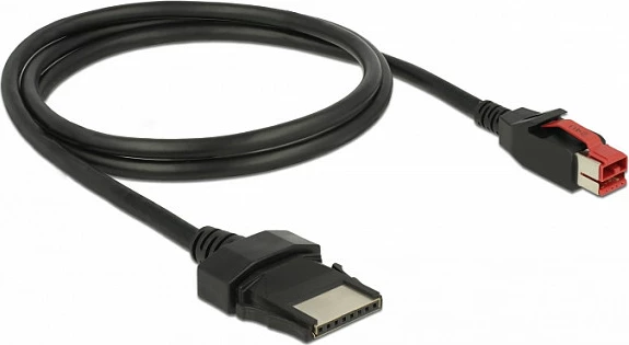 Kabllo DeLOCK 85477 PoweredUSB 24V në 8-pin, 1 m, e zezë