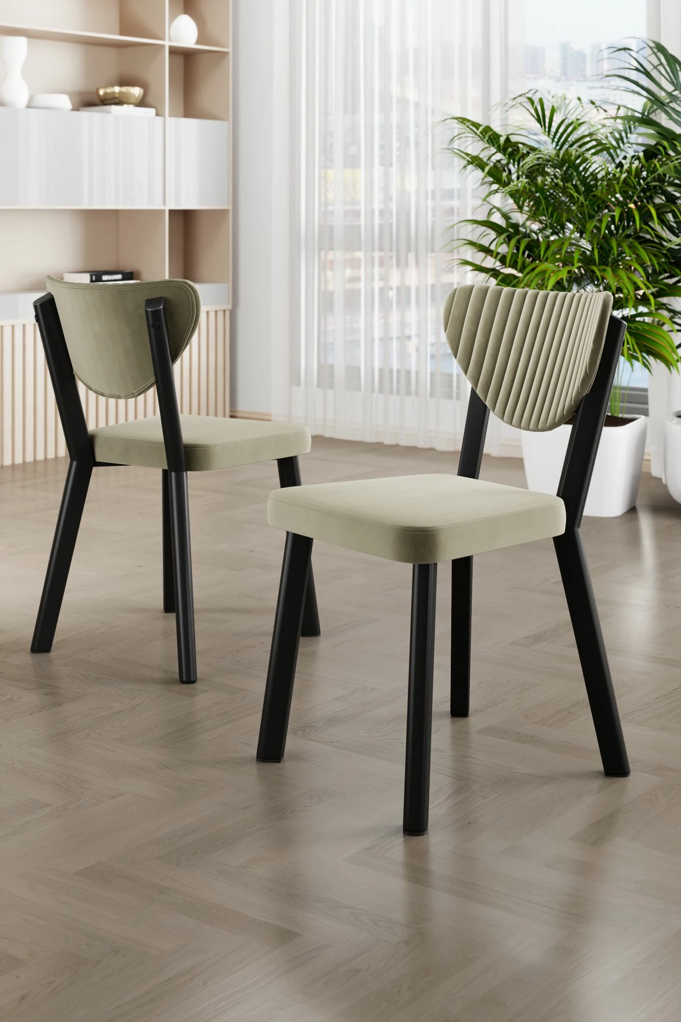 Set karrigash (6 copë) Hanah Home, Arfe, krem, e zezë