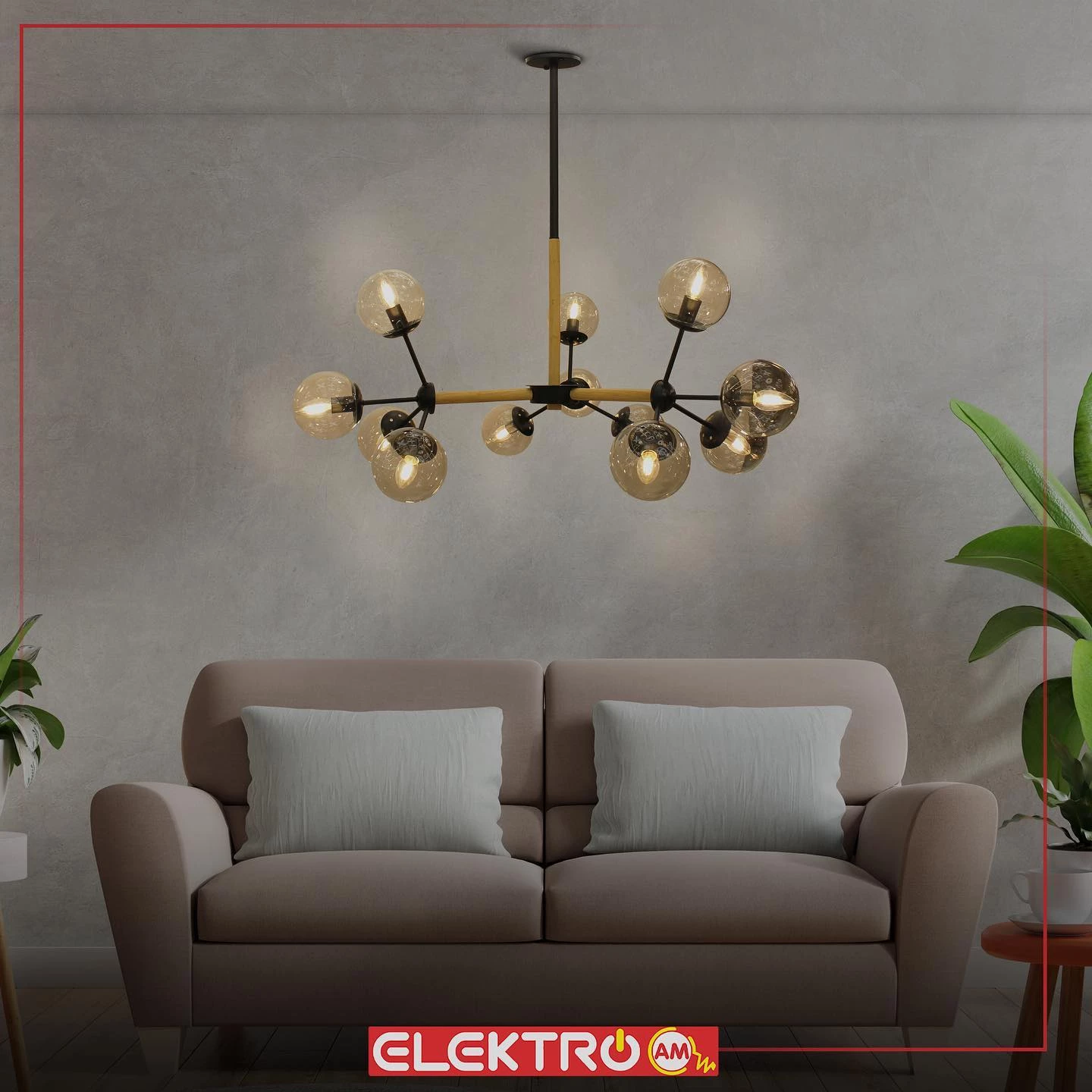 Abazhur klasik i varur me 12 llampa