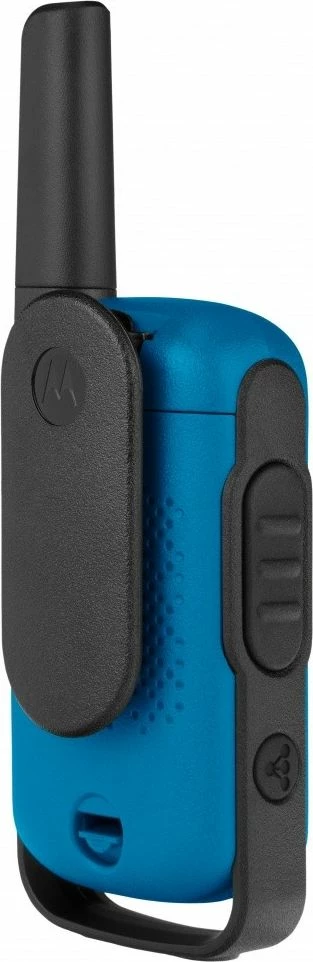 Walkie-talkie Motorola TLKR T42, 16 kanale, rreze deri 4 km, UHF 446 MHz, blu, set 2 copë