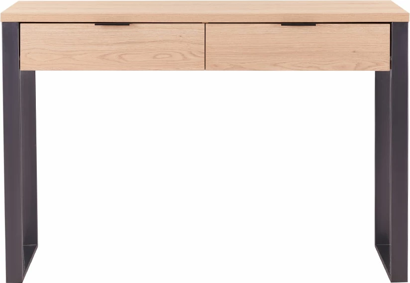 Konsolë Cubius me 2 sirtarë, ngjyrë natyrale, 118x39x78cm