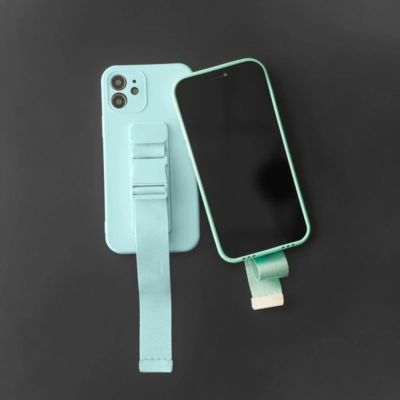Kapak telefoni me litar Hurtel për iPhone 12, kaltër [Ngjyra: Kaltër]