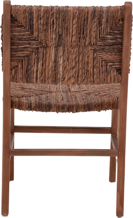 Karrige Refane, ngjyrë natyrale, dru teak dhe litar banane, 50x58x85cm