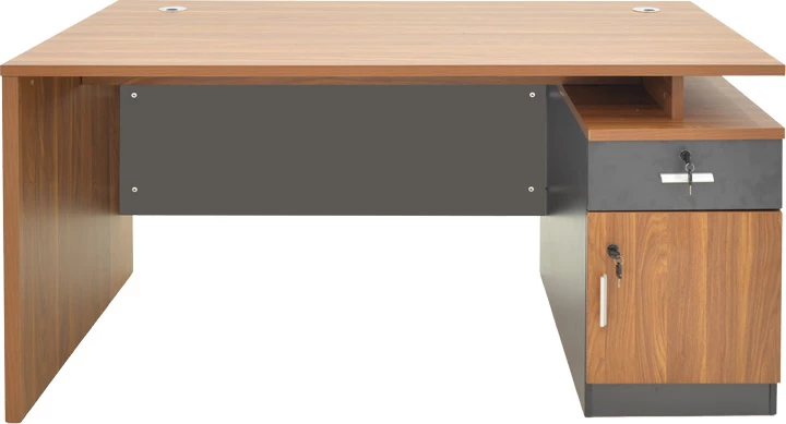 Tavolinë profesionale për zyre Oscar, ngjyrë arre-gri e errët, 180x90x76cm