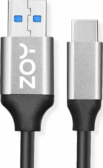 Kabllo USB ZOY ZCAC2 USB-A në USB-C 2 m USB 3.0 e zezë-argjend