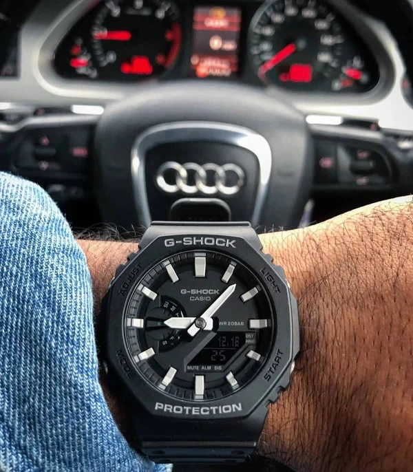 Orë dore G-SHOCK GA-2100-1A, e zezë/hirtë