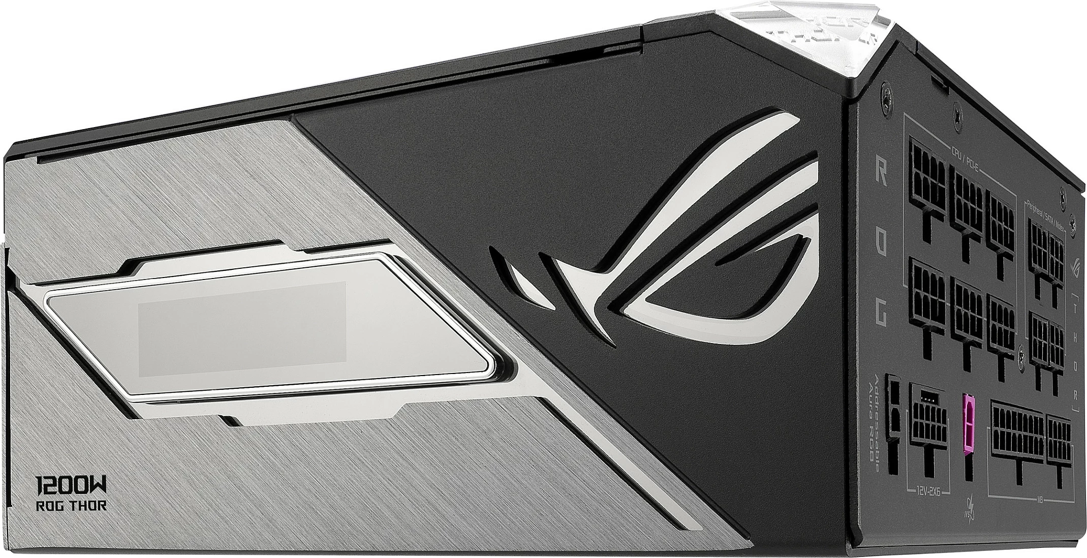 Furnizues rryme ASUS ROG Thor ROG-THOR-1200P3-G, 1200W, 80+ Platinum, ATX 3.1, fully modular, zi/argjend