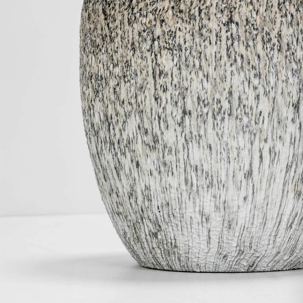 Set dy vazo KANCHE, qeramikë, bezhë e zezë, 48x48x39