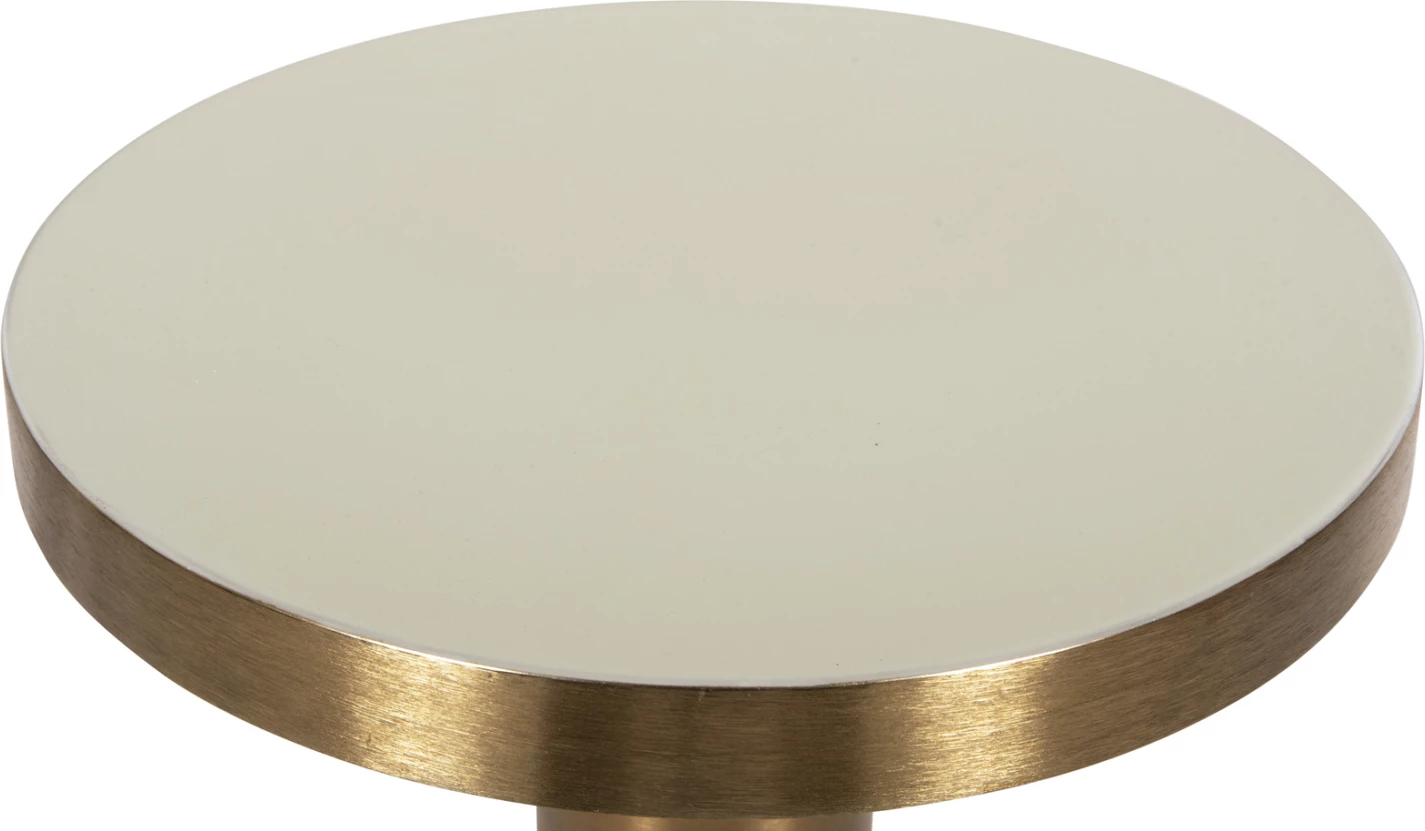 Tavolinë anësore ERODE FH4243.07 metalike në krem-ari Φ40,5x48Hcm