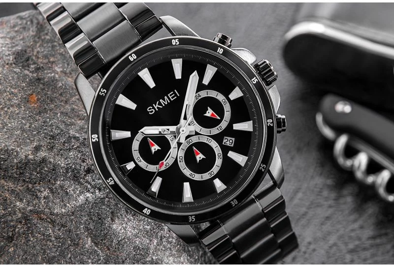 Orë dore për meshkuj Skmei, e zezë