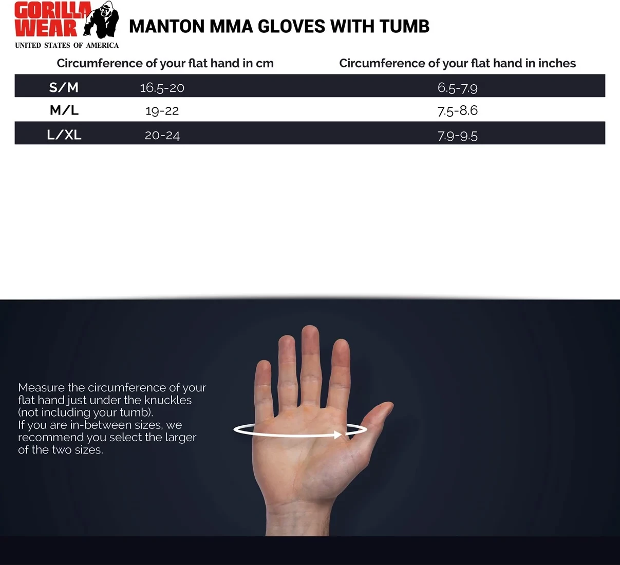 Manton MMA Gloves (With Thumb) - Black/White [Madhësia: S/M]