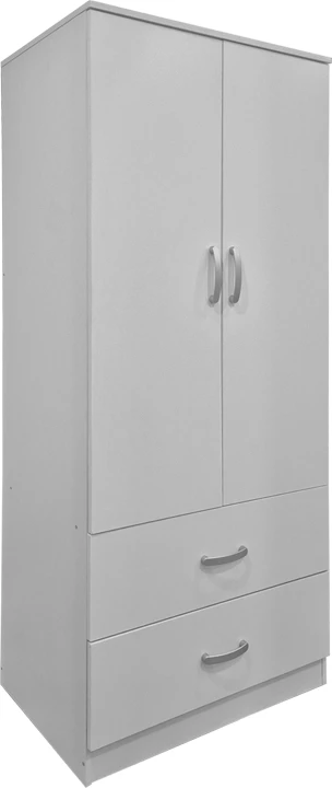 Dollap me dy dyer dhe dy sirtarë, i bardhë, Alvia, 80x51.5x180cm