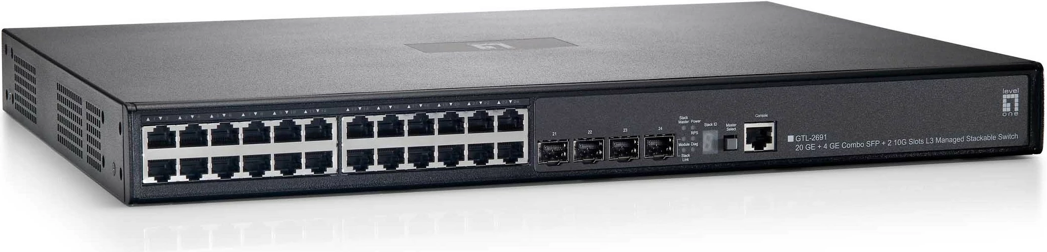 Switch LevelOne GEL-2691, 26-Port, Stackable, L3 Managed, Gigabit Ethernet, 10-Gigabit, i zi