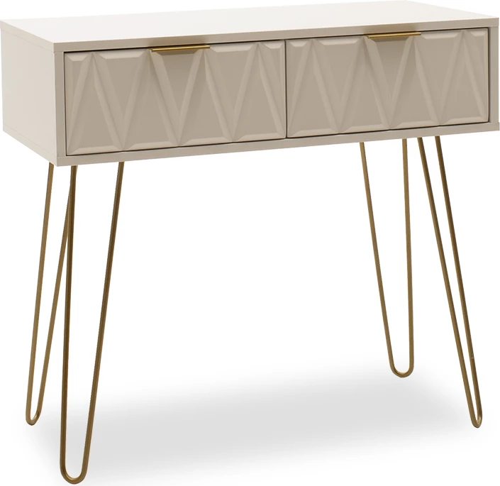 Konsolë Isla, ngjyrë e bardhë dhe e artë, 80x39x74cm
