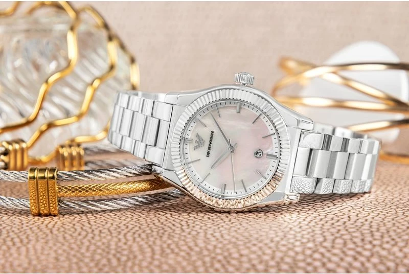 Orë dore femra Emporio Armani AR11723, argjend