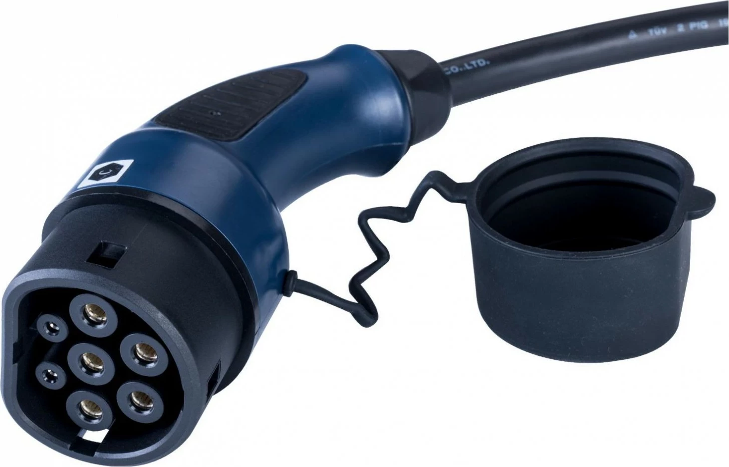 Kabëll karikimi për vetura elektrike Akyga AK-EC-09, Type 2/Type 2, 1-fazë, 32A, 7.2kW, 6m, zi-kaltër