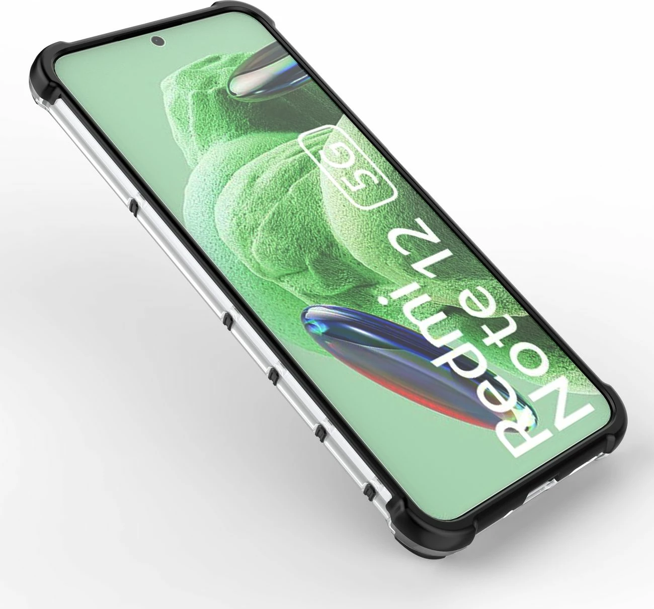 Mbështjellës Hurtel Honeycomb për Xiaomi Redmi Note 12 5G / Poco X5 5G, i zi