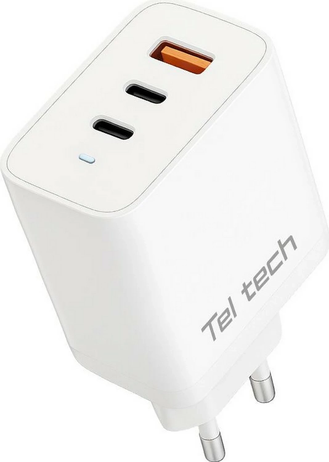 Karikues rrjeti Teltech GaN 65W, 2x USB-C + USB-A, PD/QC 3.0, i bardhë