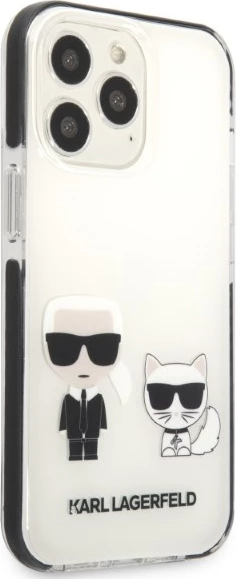 Mbështjellës Karl Lagerfeld KLHCP13XTPEKCW për iPhone 13 Pro Max 6.7", Hardcase, Bardhë