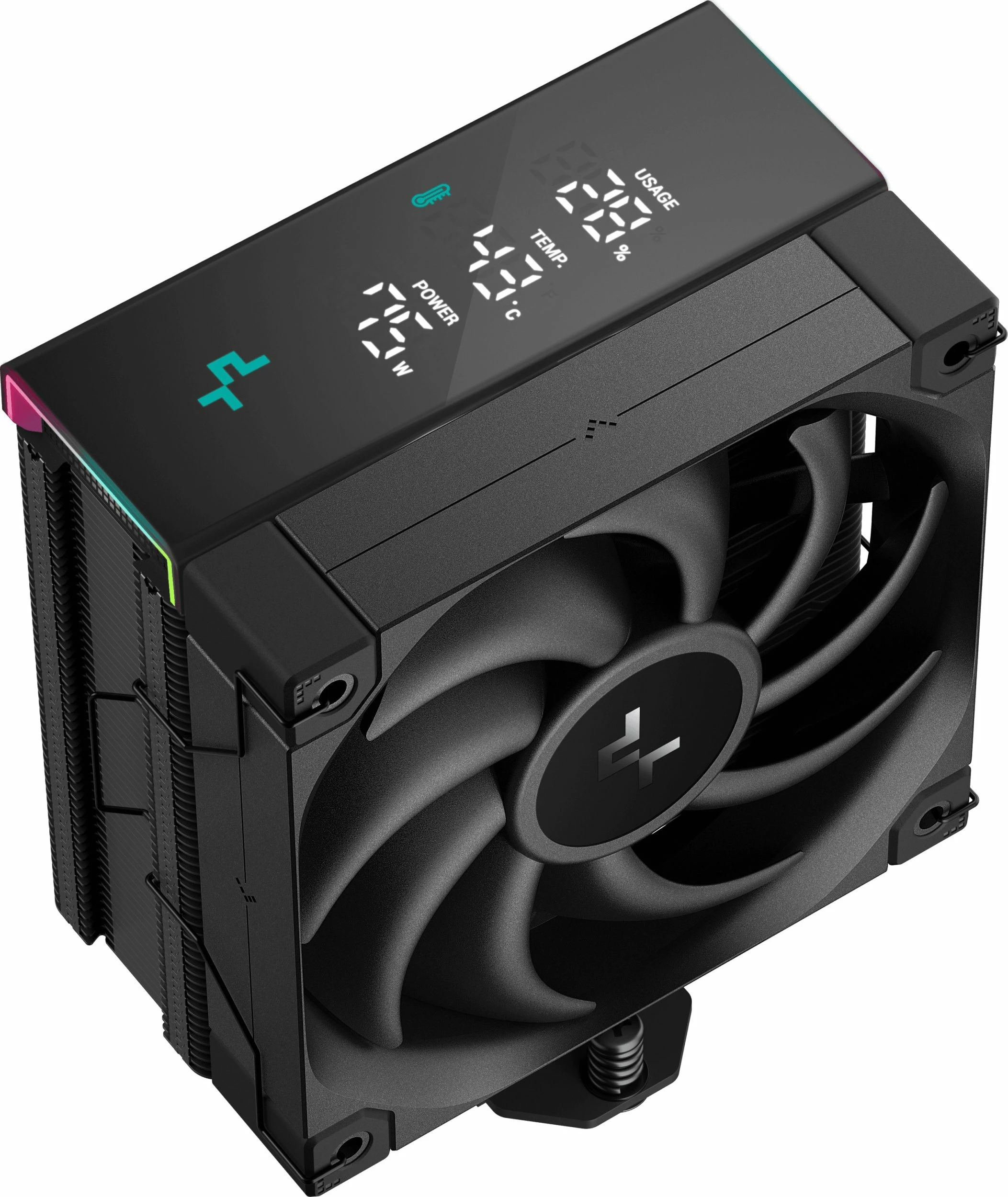 Ftohës CPU Deepcool AK400 Digital Pro (R-AK400-BKAPMN-G) 120 mm, ARGB, ekran digjital, i zi
