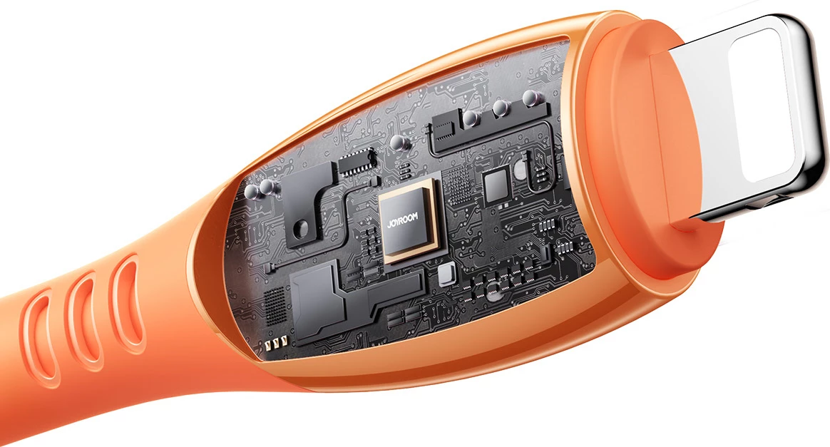 kabllo Joyroom S-A59 Vibrant Series USB-A në Lightning 1.2m 3A USB 2.0, portokalli